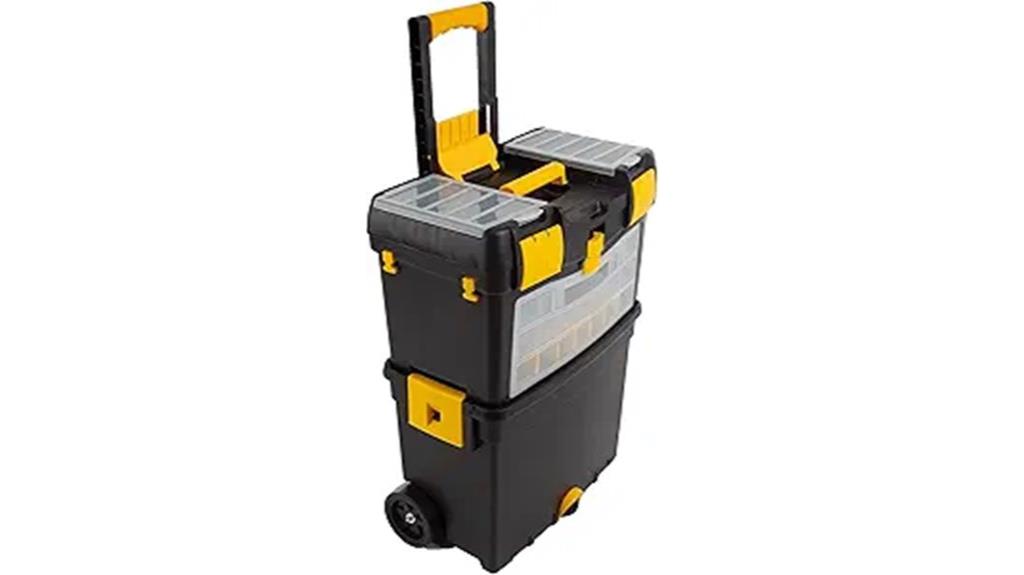 wheeled toolbox with removable lid