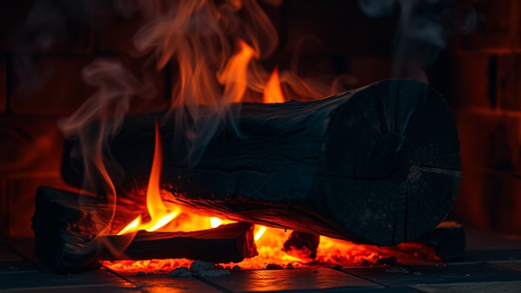 wood burning humidity fluctuations