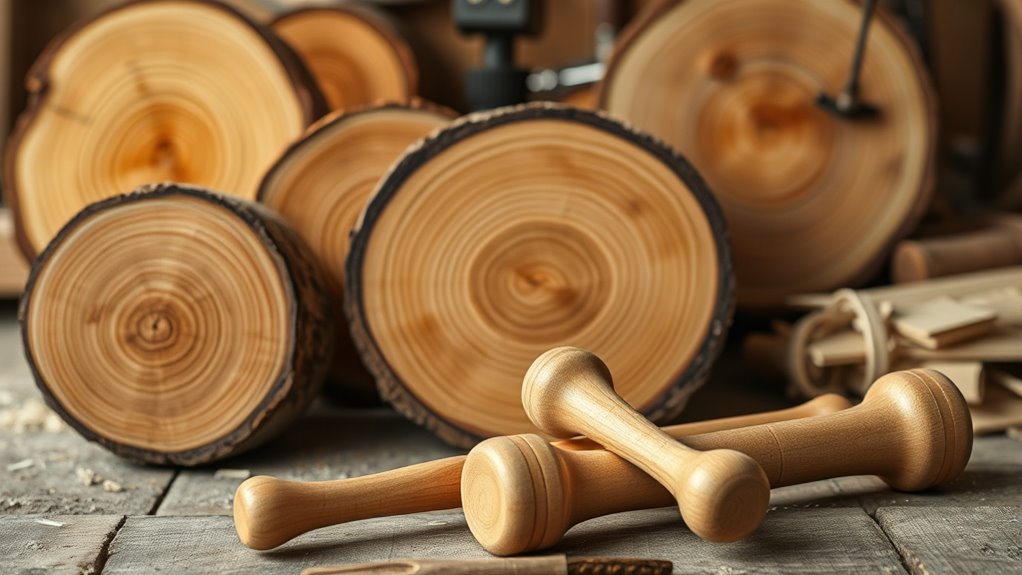 wood mallets from split rounds