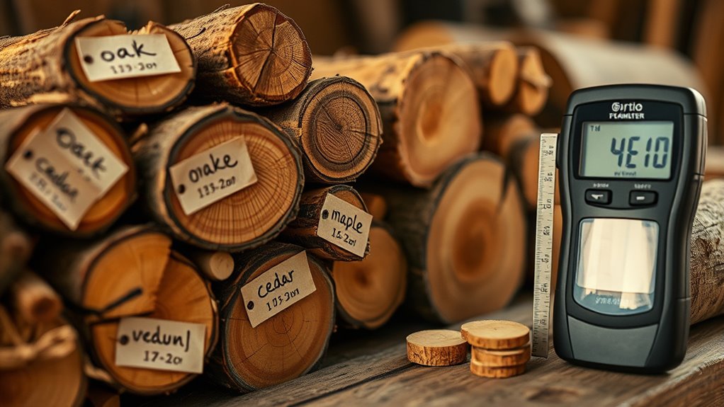 wood species and moisture