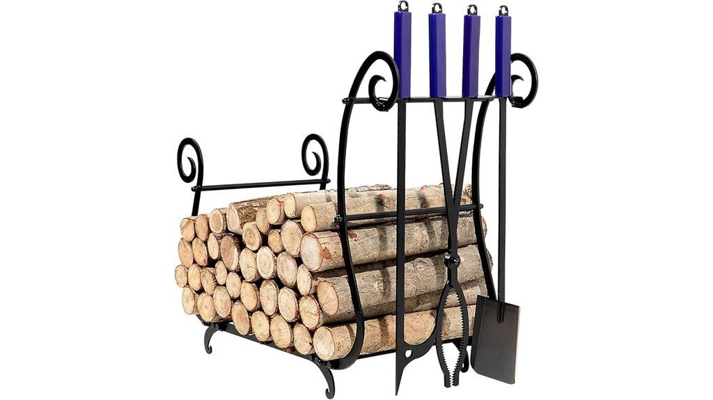wood storage with tools