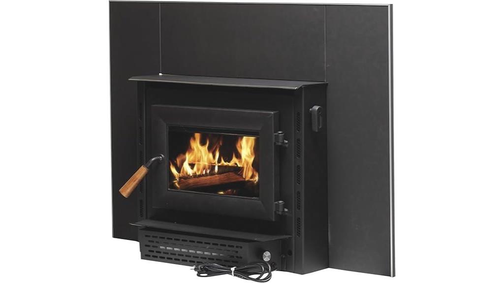wood stove insert black