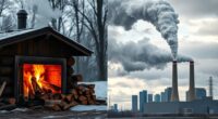 wood versus fossil emissions