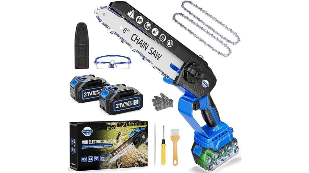 compact 8 inch cordless chainsaw