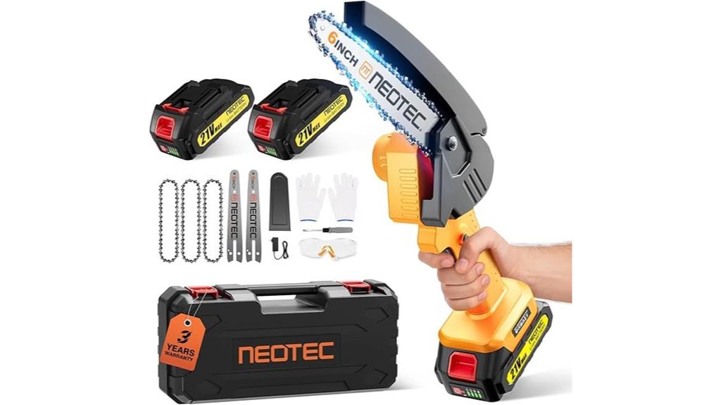 compact battery powered chainsaw