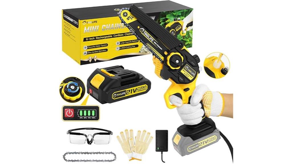 compact rechargeable chainsaw