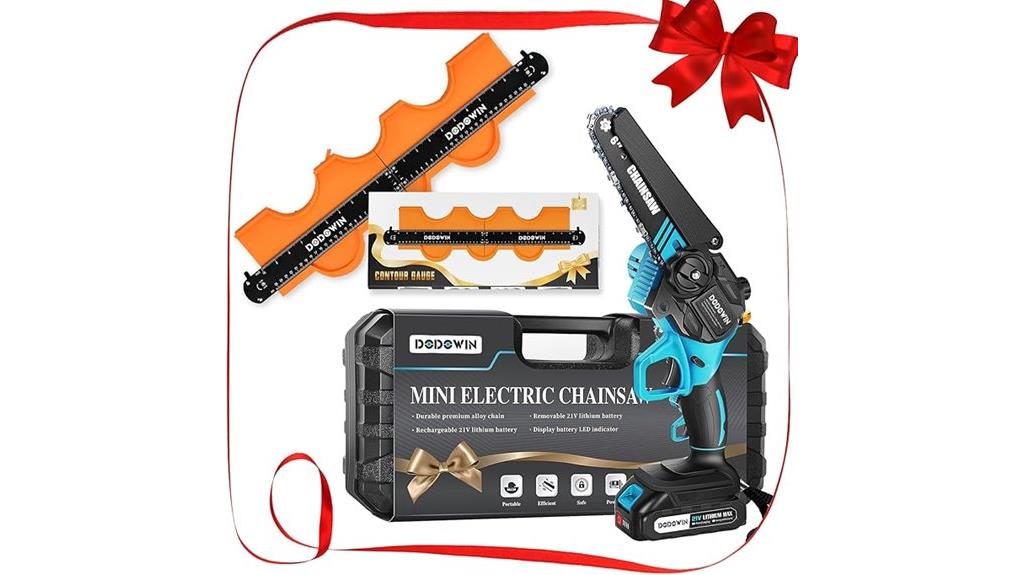 contour gauge and chainsaw