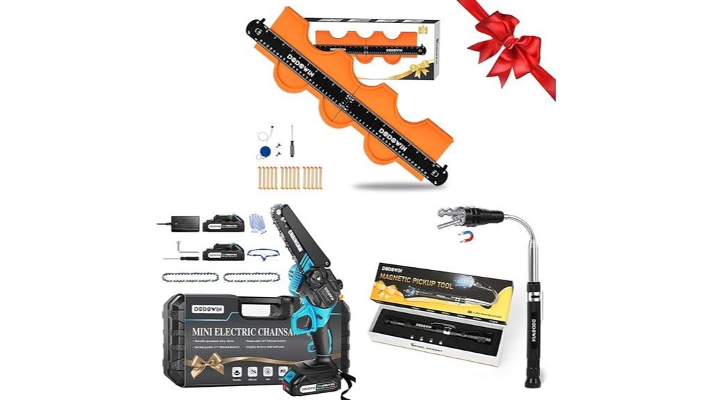 contour gauge with mini chainsaw