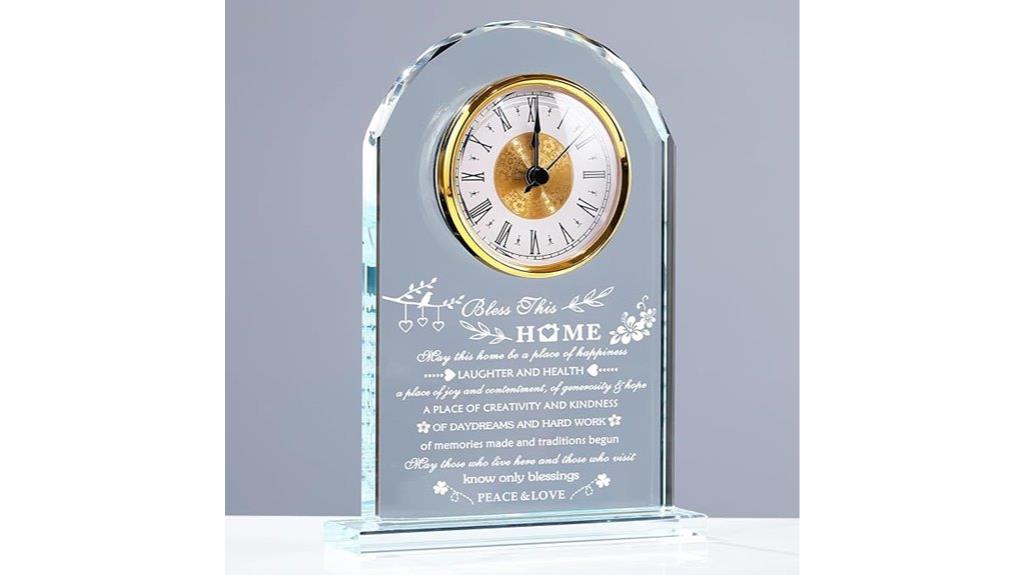 crystal clock housewarming gift