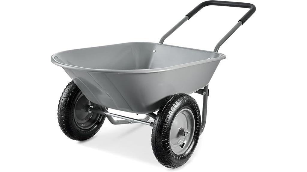 dual wheel garden cart