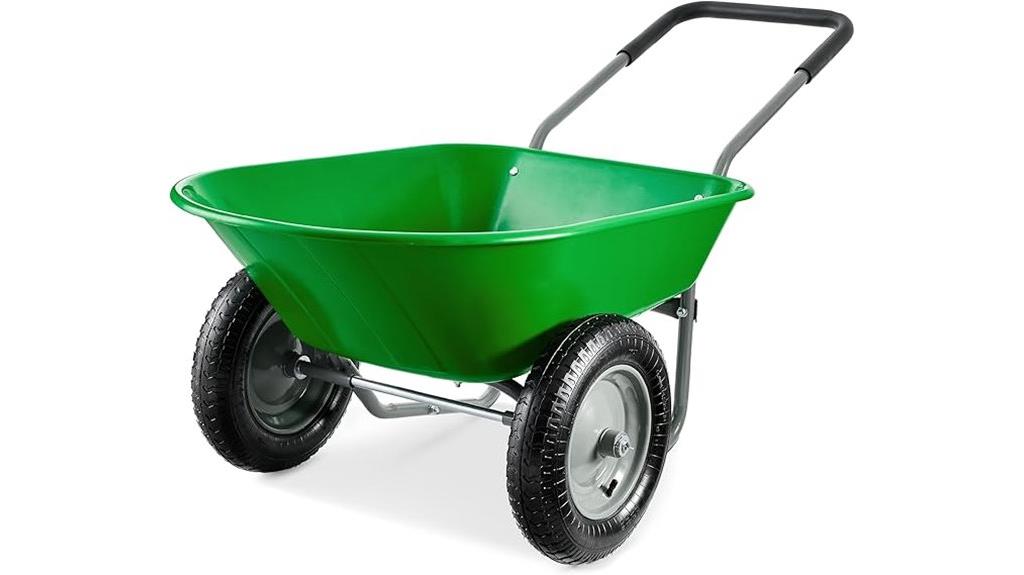 dual wheel garden cart