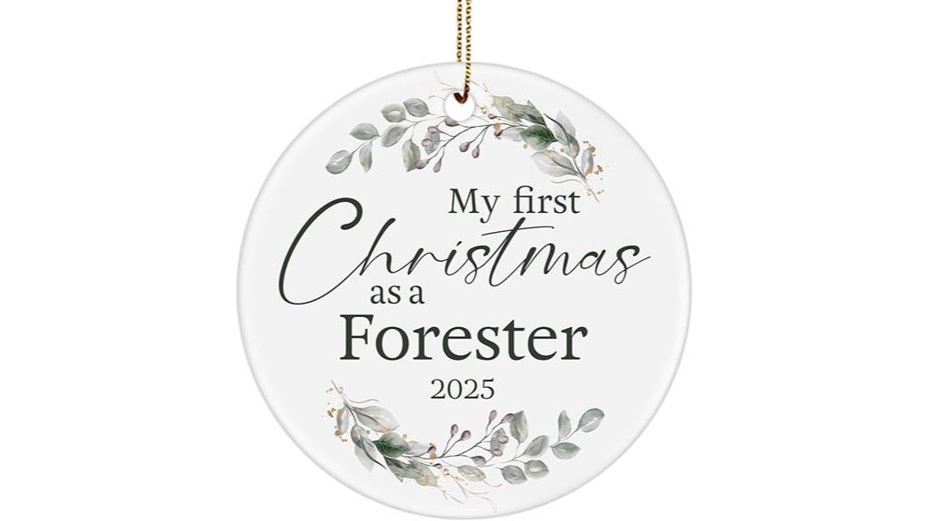 first christmas forester ornament