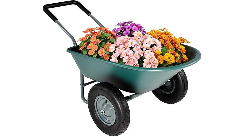 pneumatic tire wheelbarrow upgrade