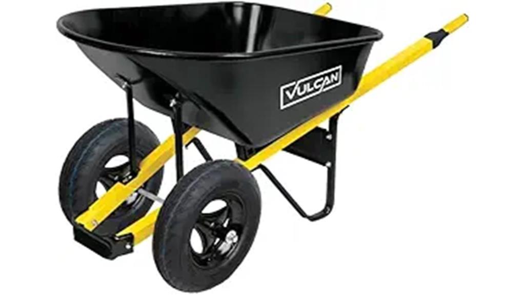 steel wheelbarrow with two wheels