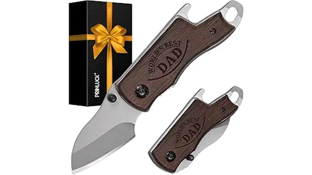 wooden folding knife gift
