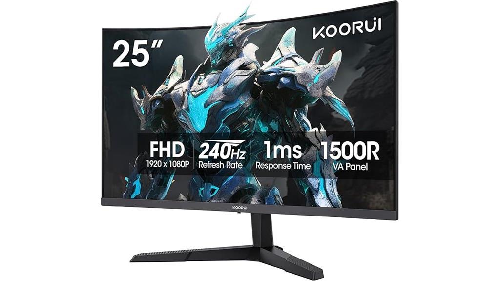 25 inch curved gaming monitor