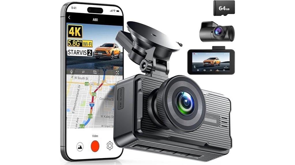 4k dual camera wifi