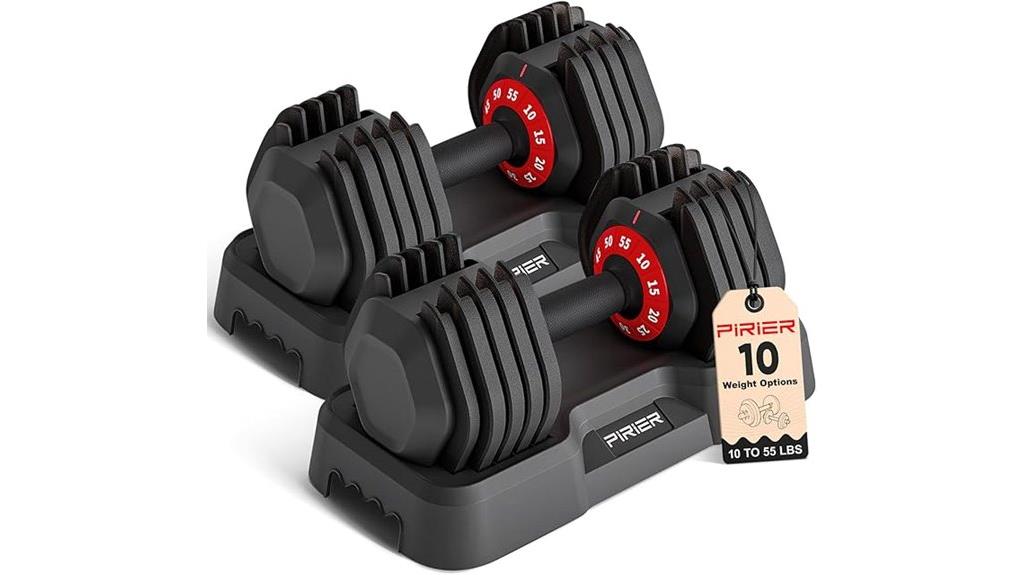 adjustable dumbbell with handles