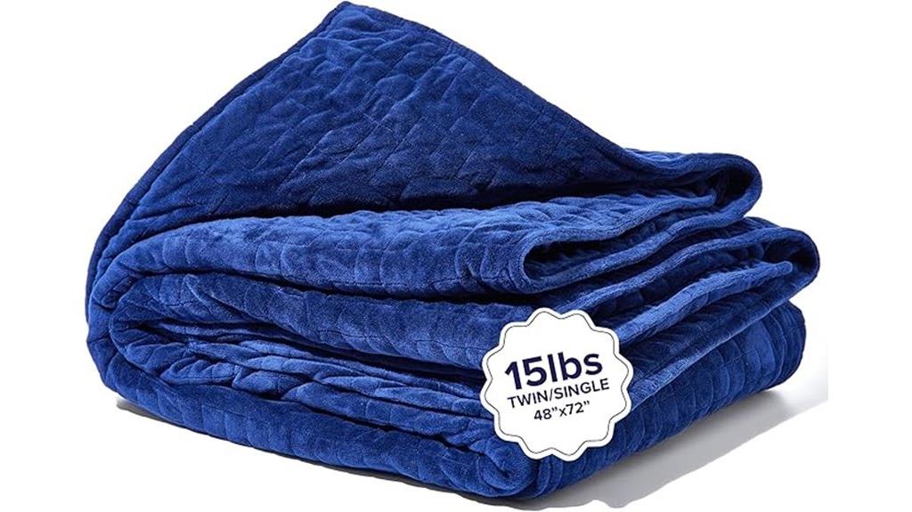 adult navy 15lb blanket