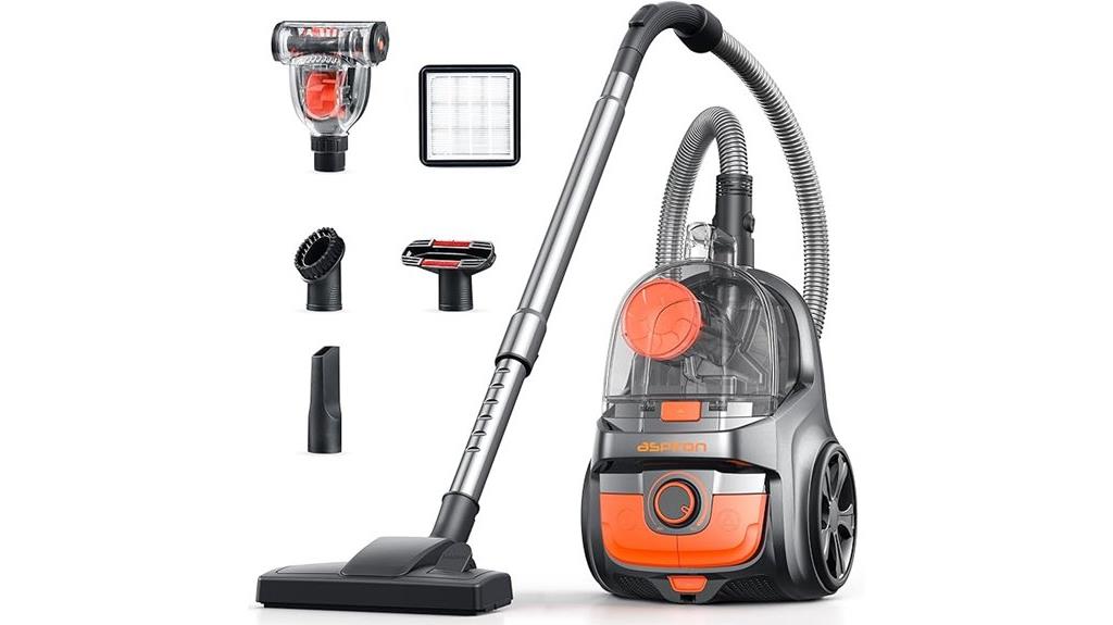 aspiron canister vacuum with hepa