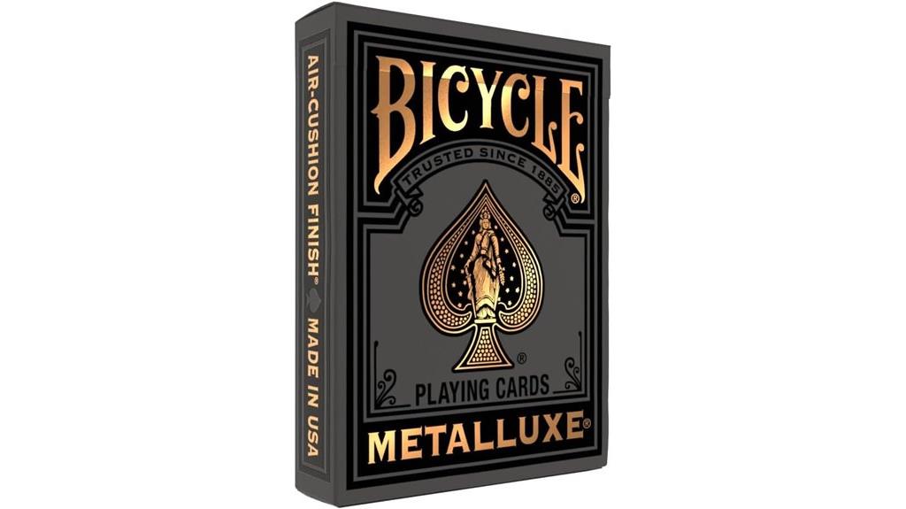 black and gold bicycle cards