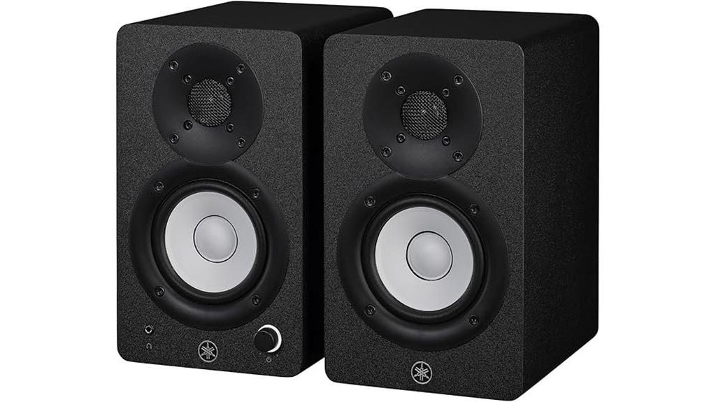 black yamaha hs3 monitors