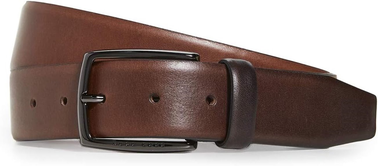 boss mens italian leather