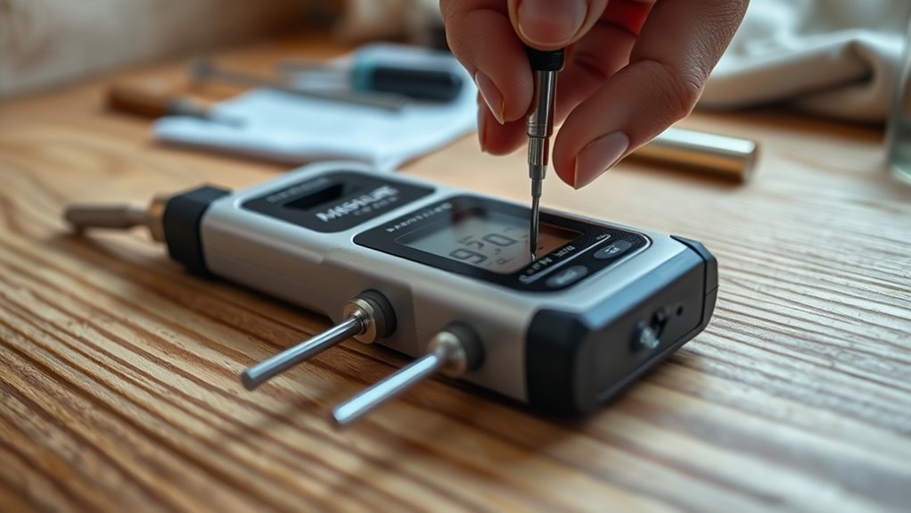 calibrate and maintain moisture meter