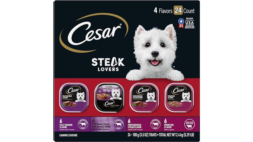 cesar steak dog food