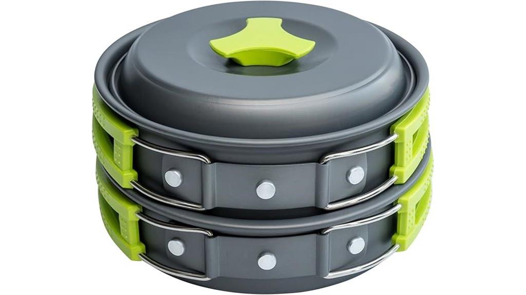 compact camping cookware set