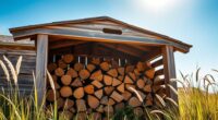 constructing a ventilated firewood storage