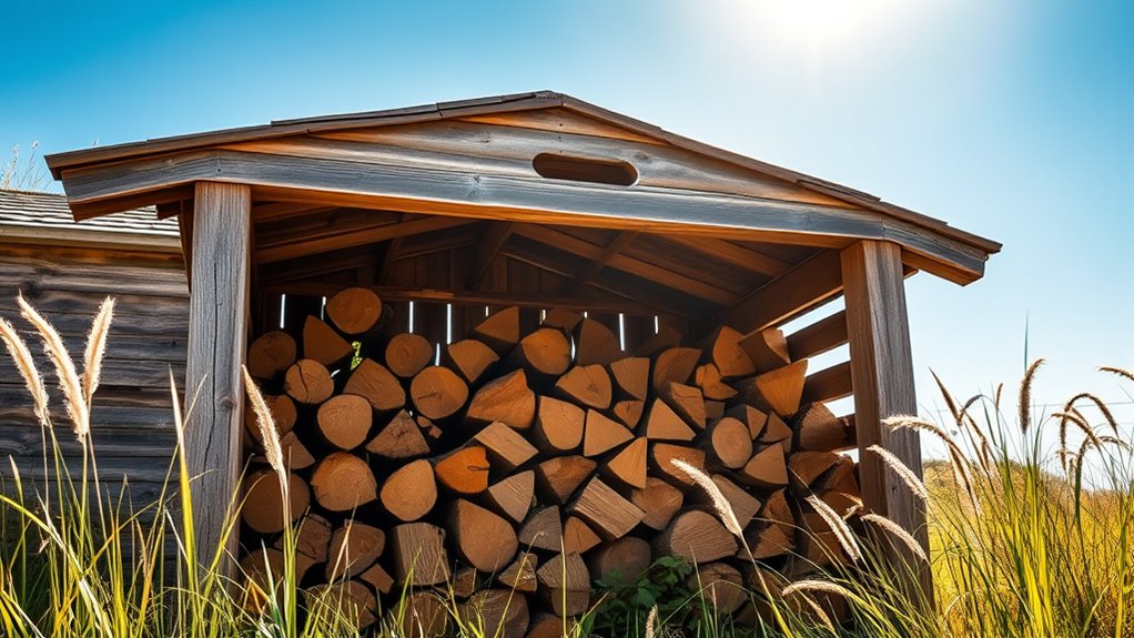 constructing a ventilated firewood storage