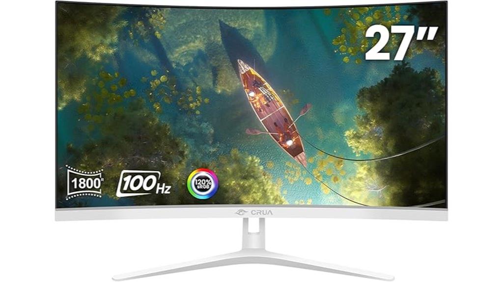 curved white vga hdmi