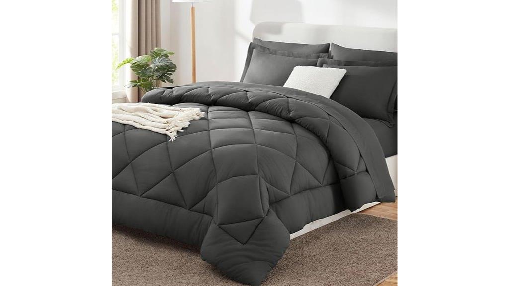 dark grey king comforter set