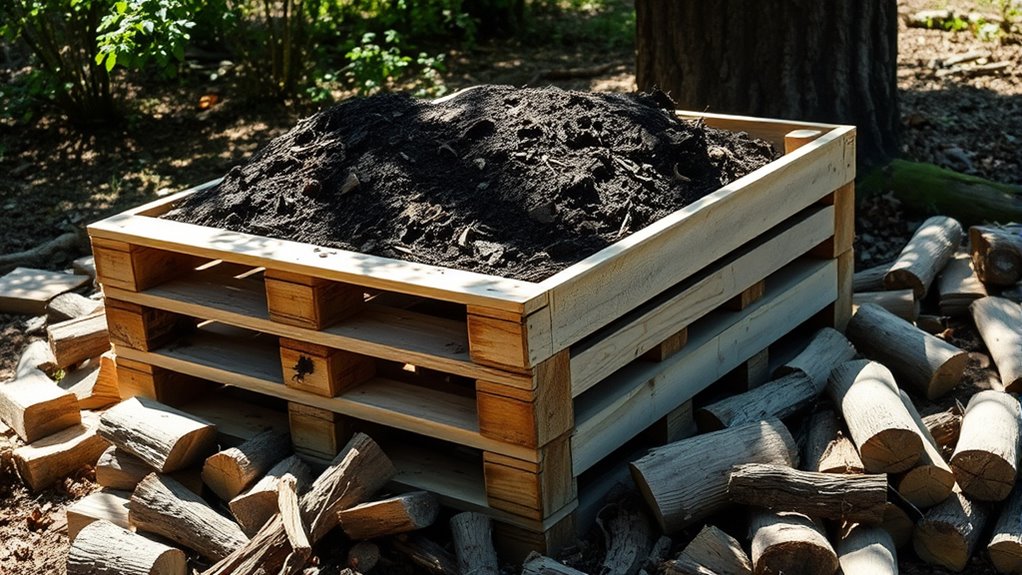 diy pallet compost bin
