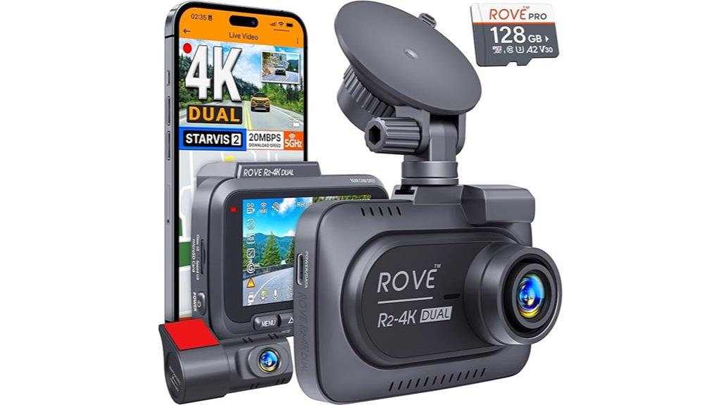 dual 4k car dash cam
