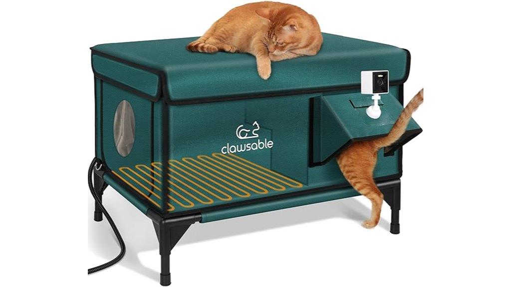 durable heated outdoor cat house