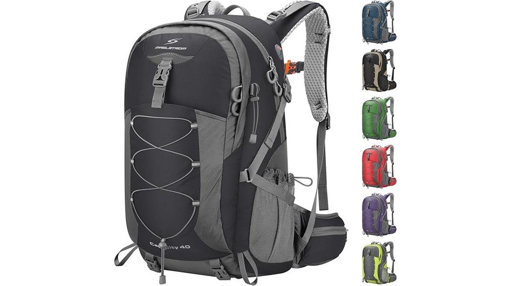 durable hiking backpack with rain cover