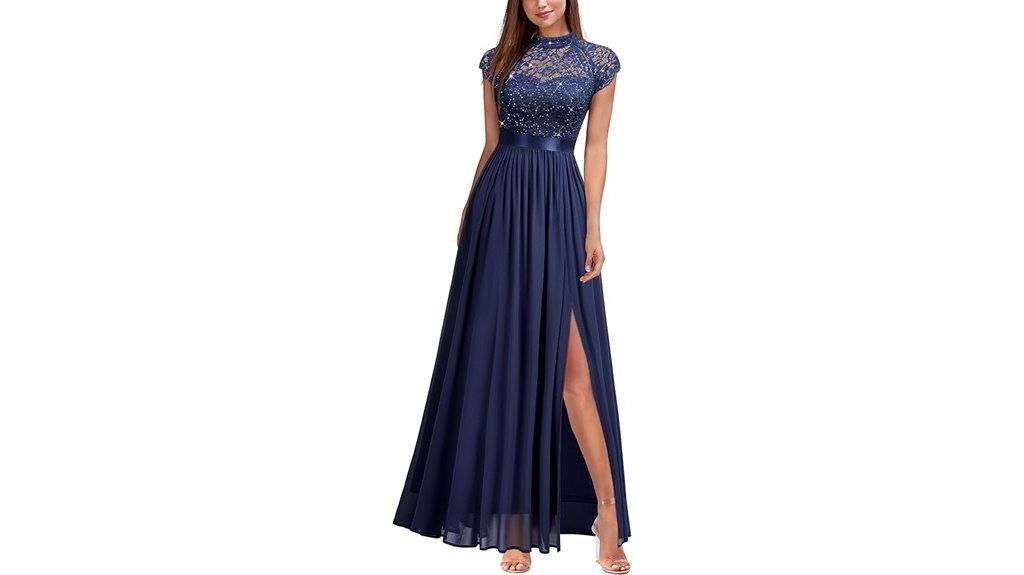 elegant sequin lace maxi