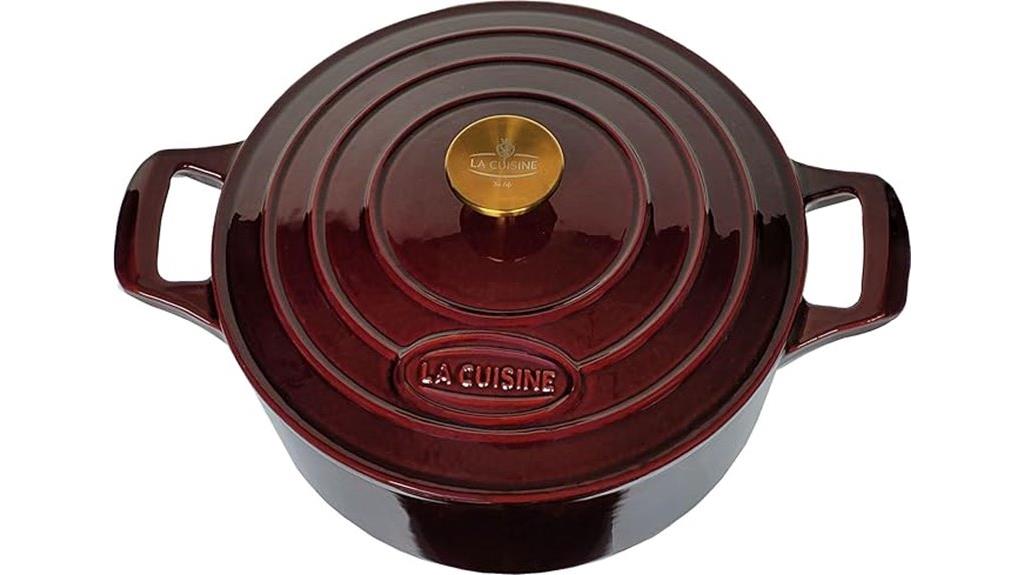 enamelled cranberry cast iron