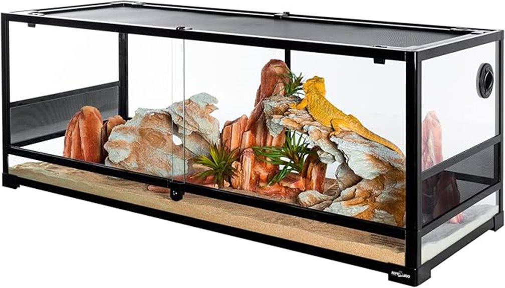 extra long tempered glass terrarium