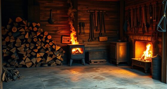 firewood garage heating method