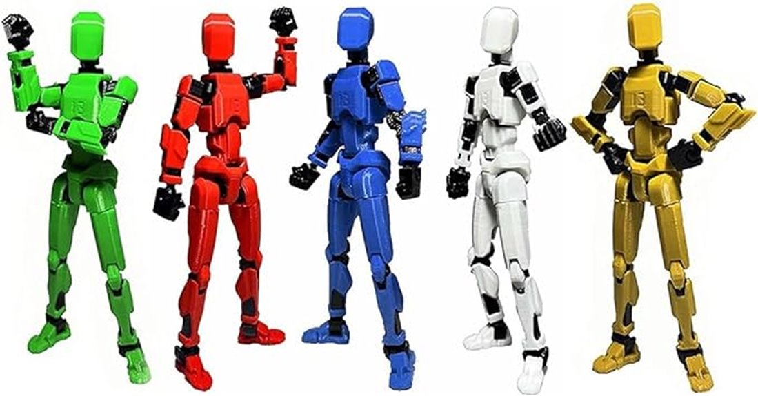five piece articulated figures