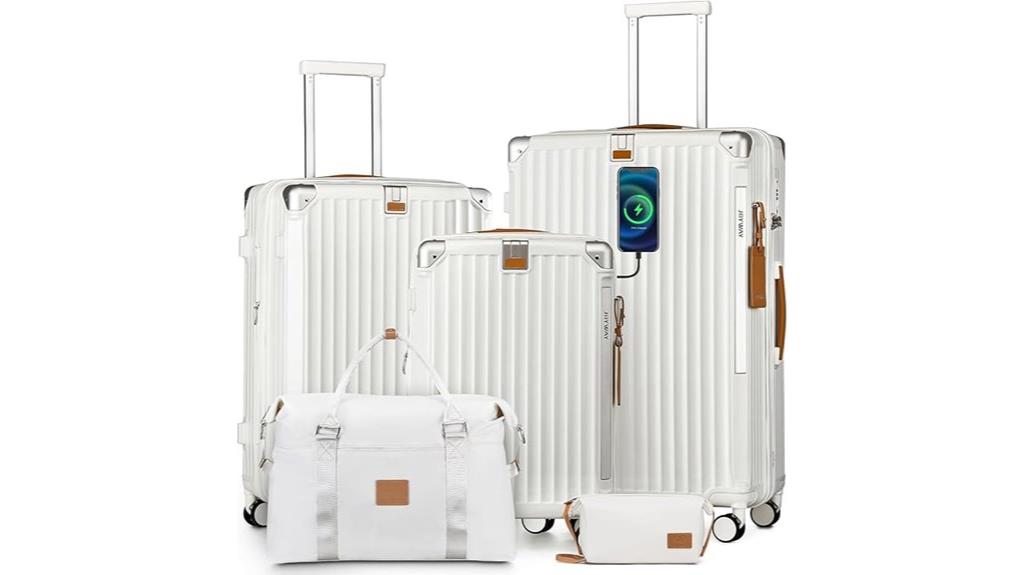five piece travel luggage