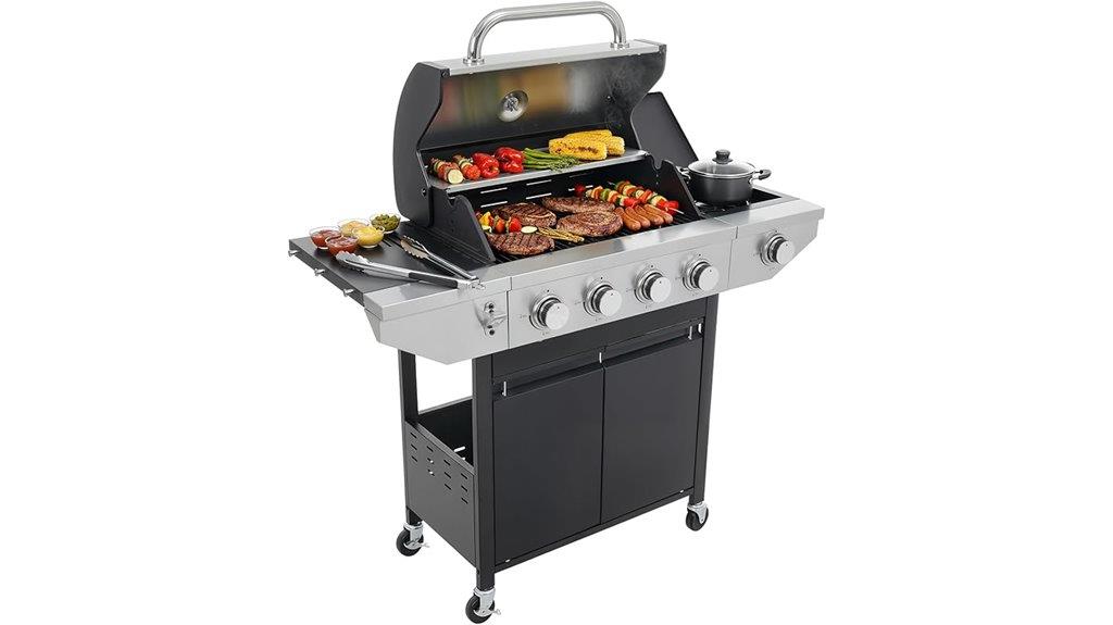 four burner propane grill