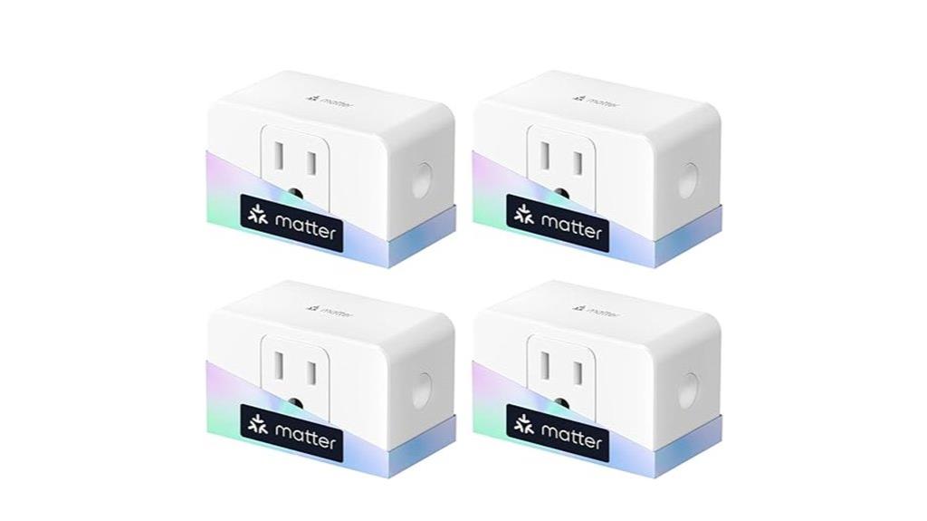 four pack wi fi smart plugs