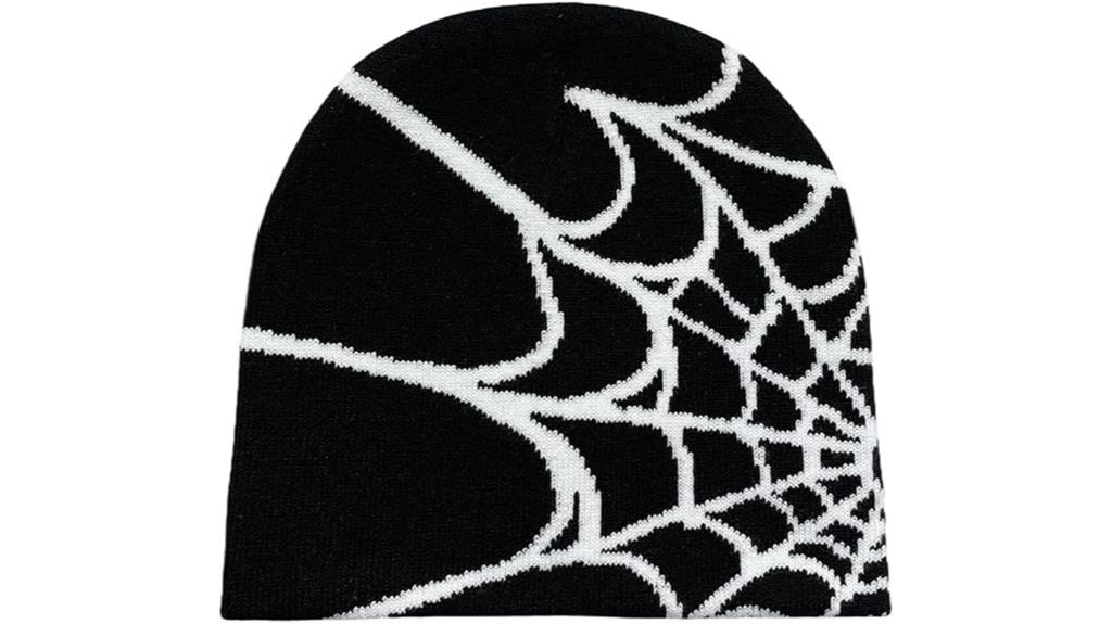gothic spider beanie hat