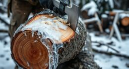 handle slippery logs carefully