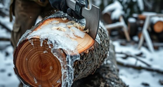 handle slippery logs carefully