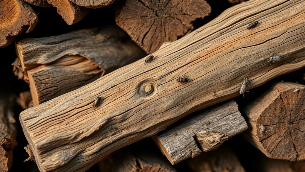 handling firewood insects